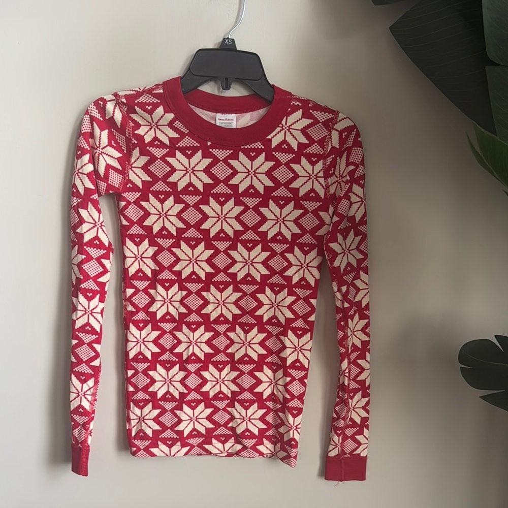 Red and White Snowflake Sweater